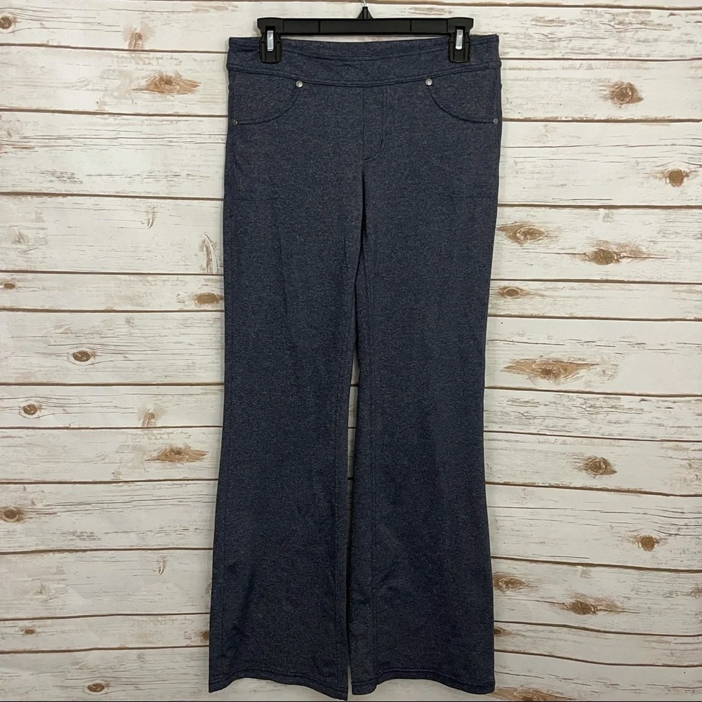Athleta Blue Bettona Flare Athletic Pants Pull On Flared Leggings - Picture 1 of 5